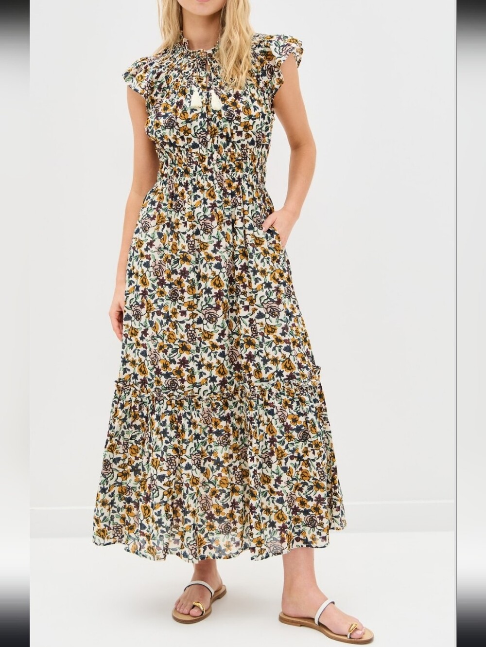 CLEOBELLA indira ankle dress in wild cosmos Size S